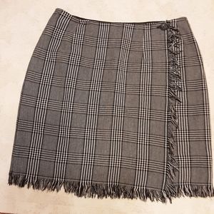 VTG SIGNIFICANCE Frayed Trim Overlap Mini-skirt Size 10 Grunge-Academia